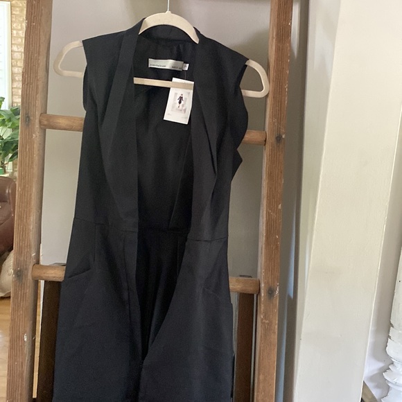 KIM SCHALK LUXURY BLACK DAHILA DRESS SLEEVELESS COLLARD 2 NEW - Picture 10 of 10